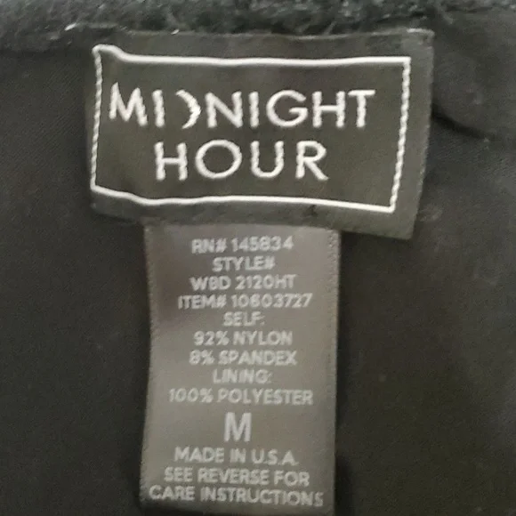 MIDNIGHT HOUR Black Floral Lace Short Dress Size Medium - Picture 5 of 8